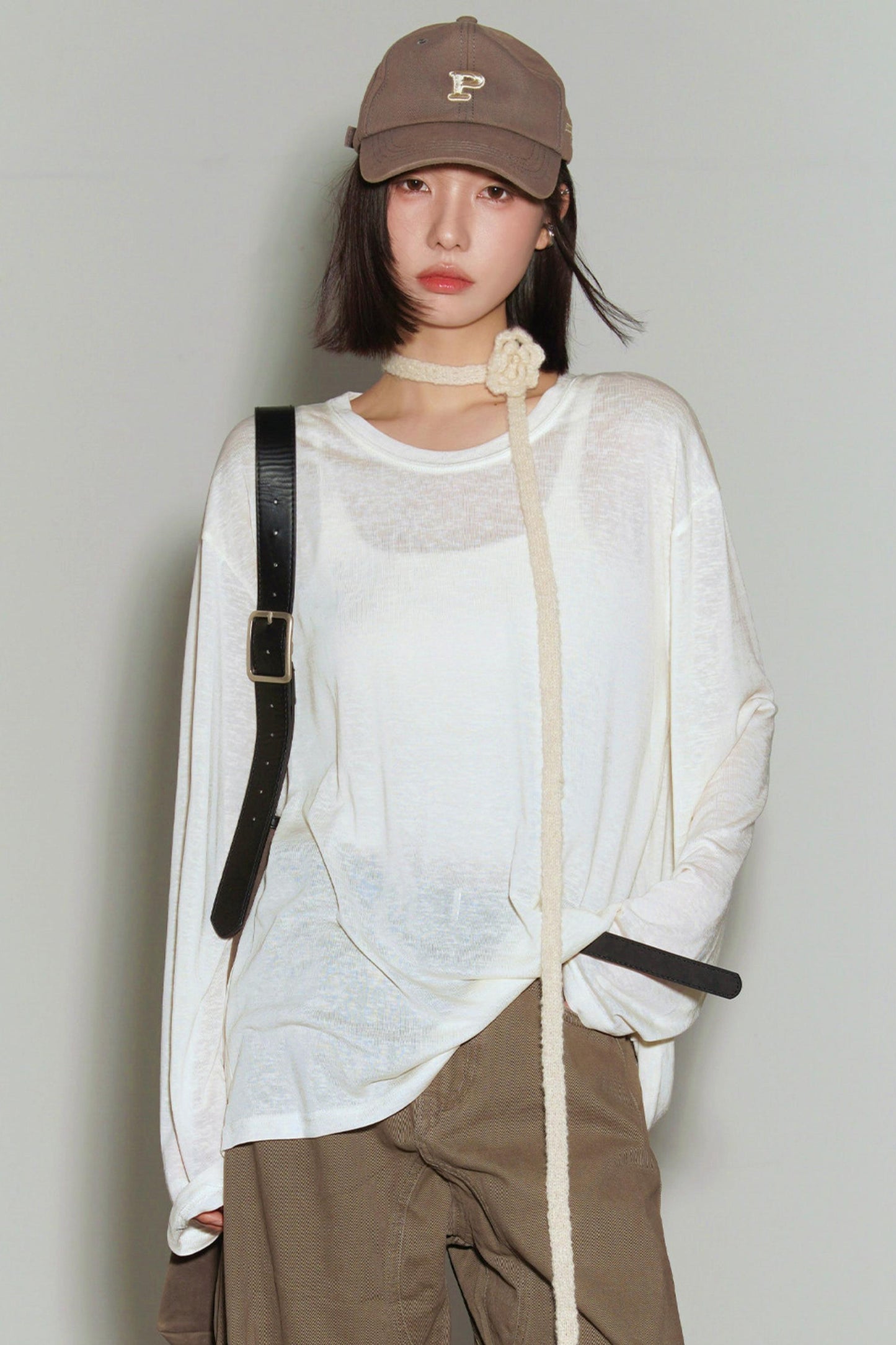 Cover-up Transparentes, lockeres Oberteil