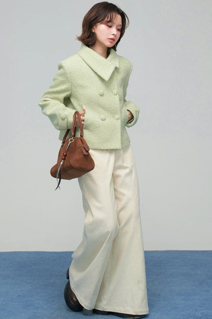 エレガントダイアゴナルウールンコート