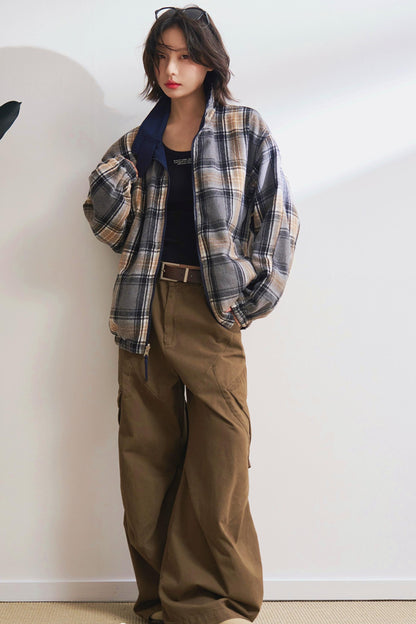 ダブルサイドスタンドカラージャケット