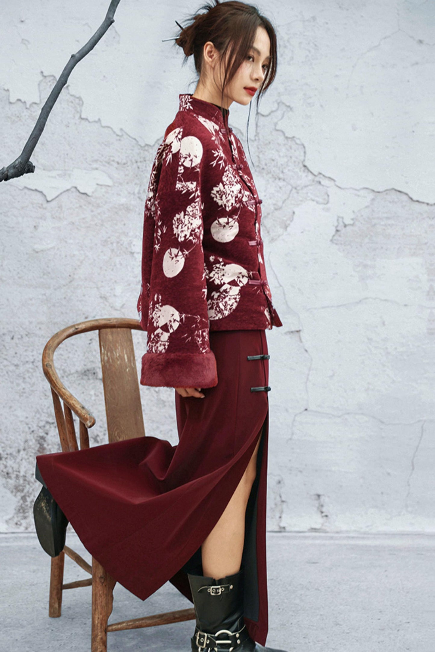 シニールバンブーリーフコート