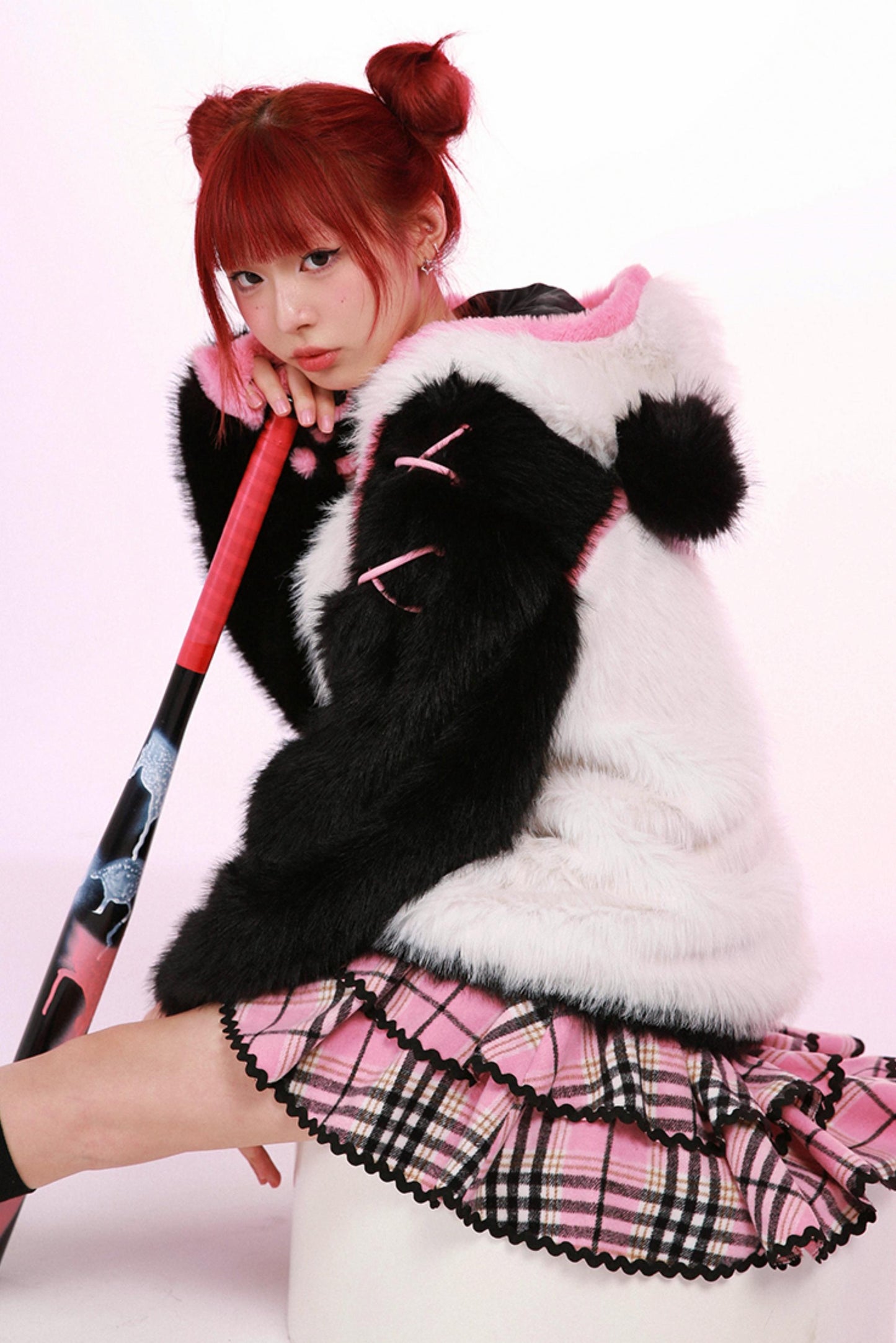 Subculture Faux Fur Panda Jacket