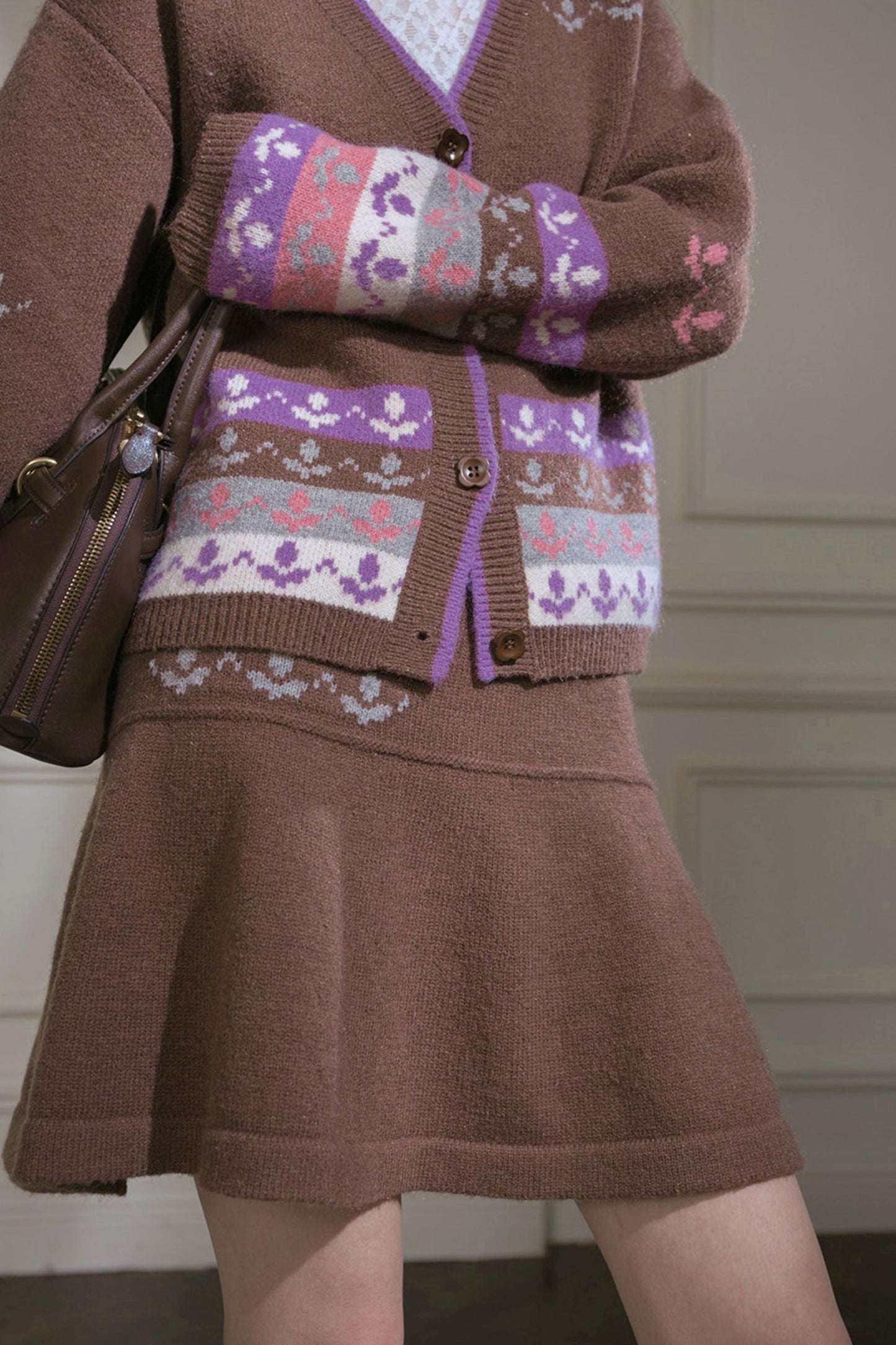 Winter Tulip Knit Cardigan + Skirt