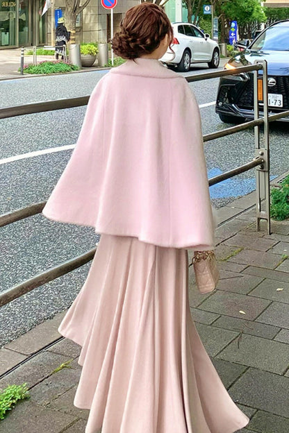 Lace Trimmed Feather Knit Dress