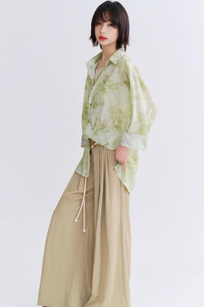 Tie-dye print mode shirt