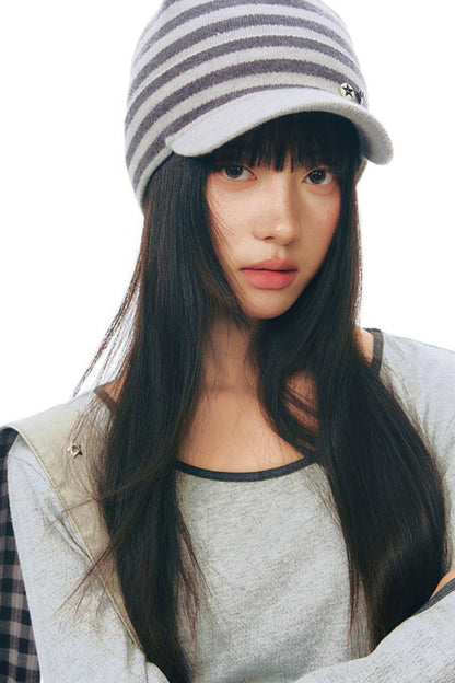 ボーダーニットキャップ