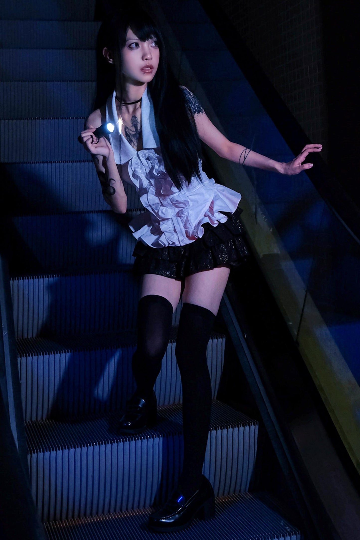 Gothic-Maid-Halter-Oberteil