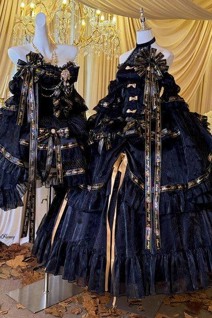 Elegant Gothic Lolita Dress + Accessories