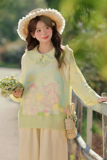 포레스트 돌 칼라 블라우스