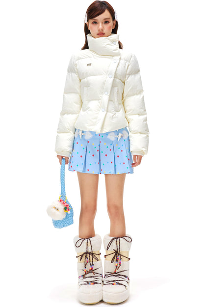 American Retro Stand Collar Down Jacket