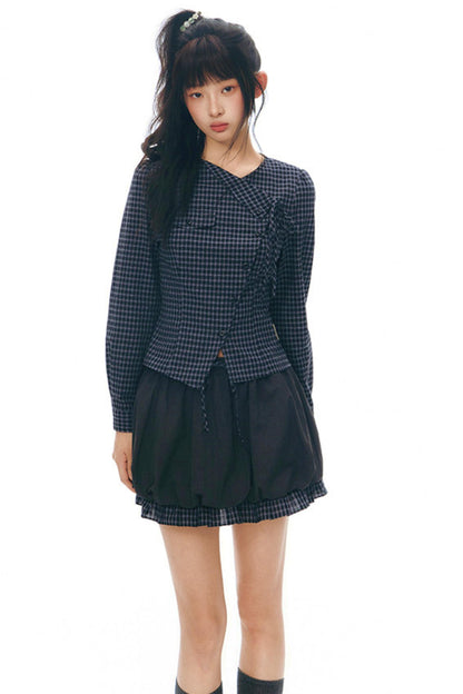 フラワーバッドスプライスドスカート