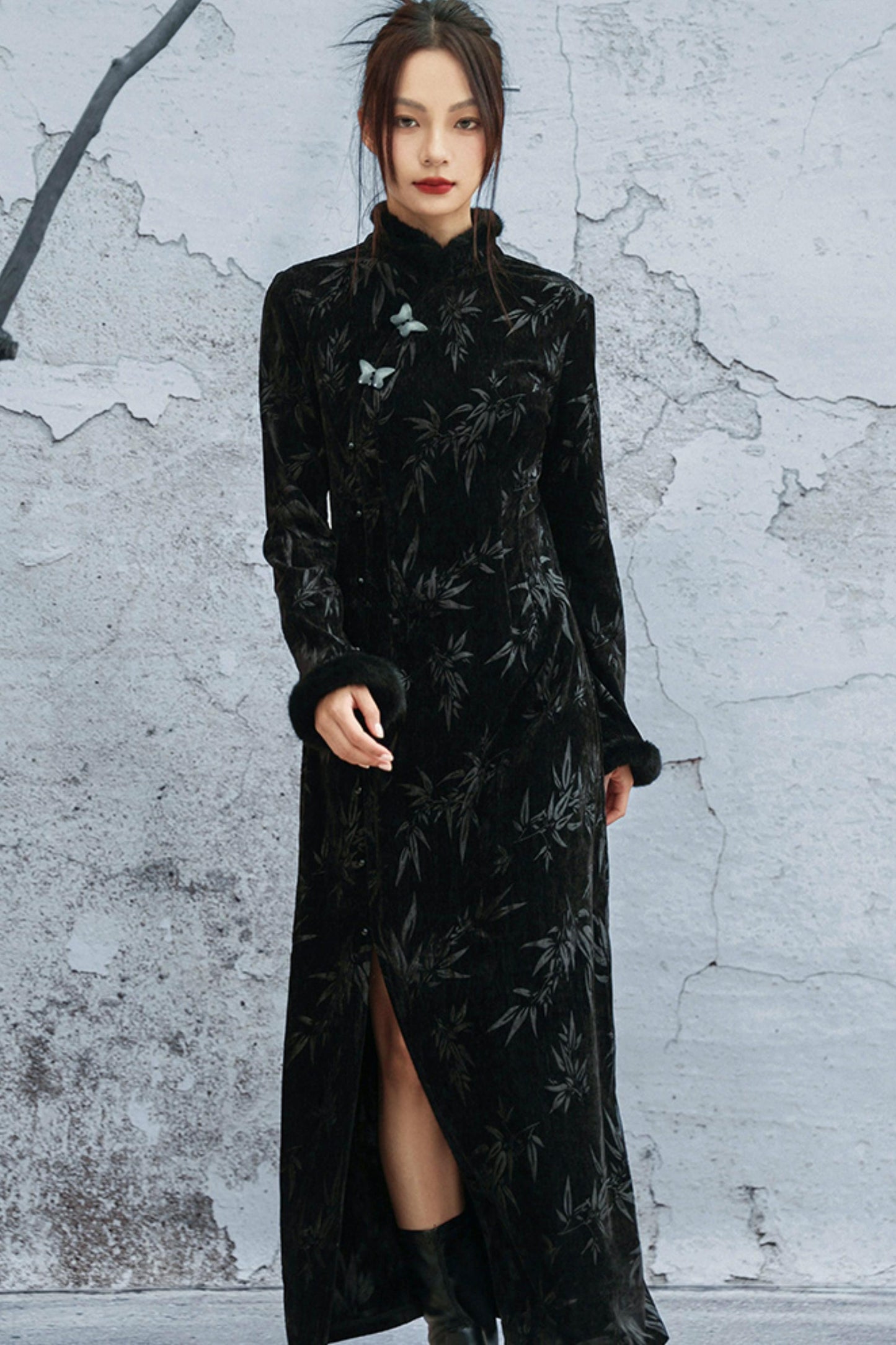 バンブーリーフチョンシャムドレス