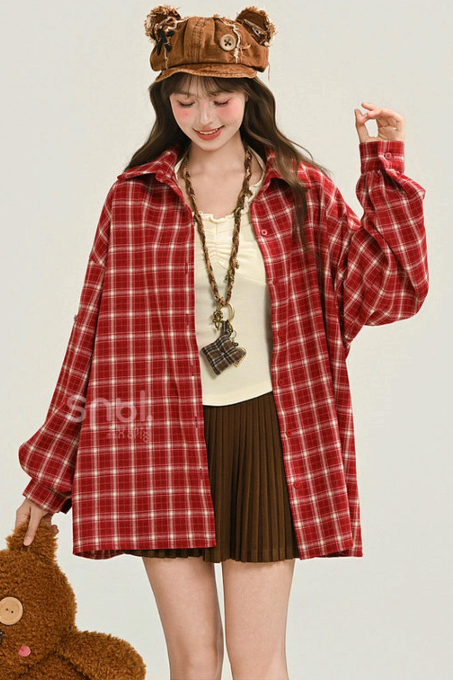 Plaid Winter Blouse