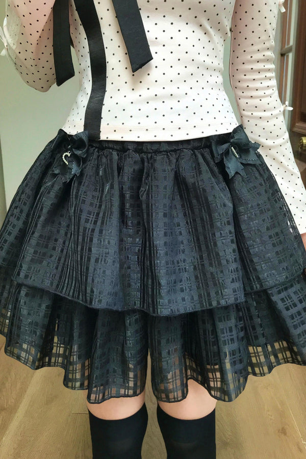 Dot Frill Princess Top + Skirt