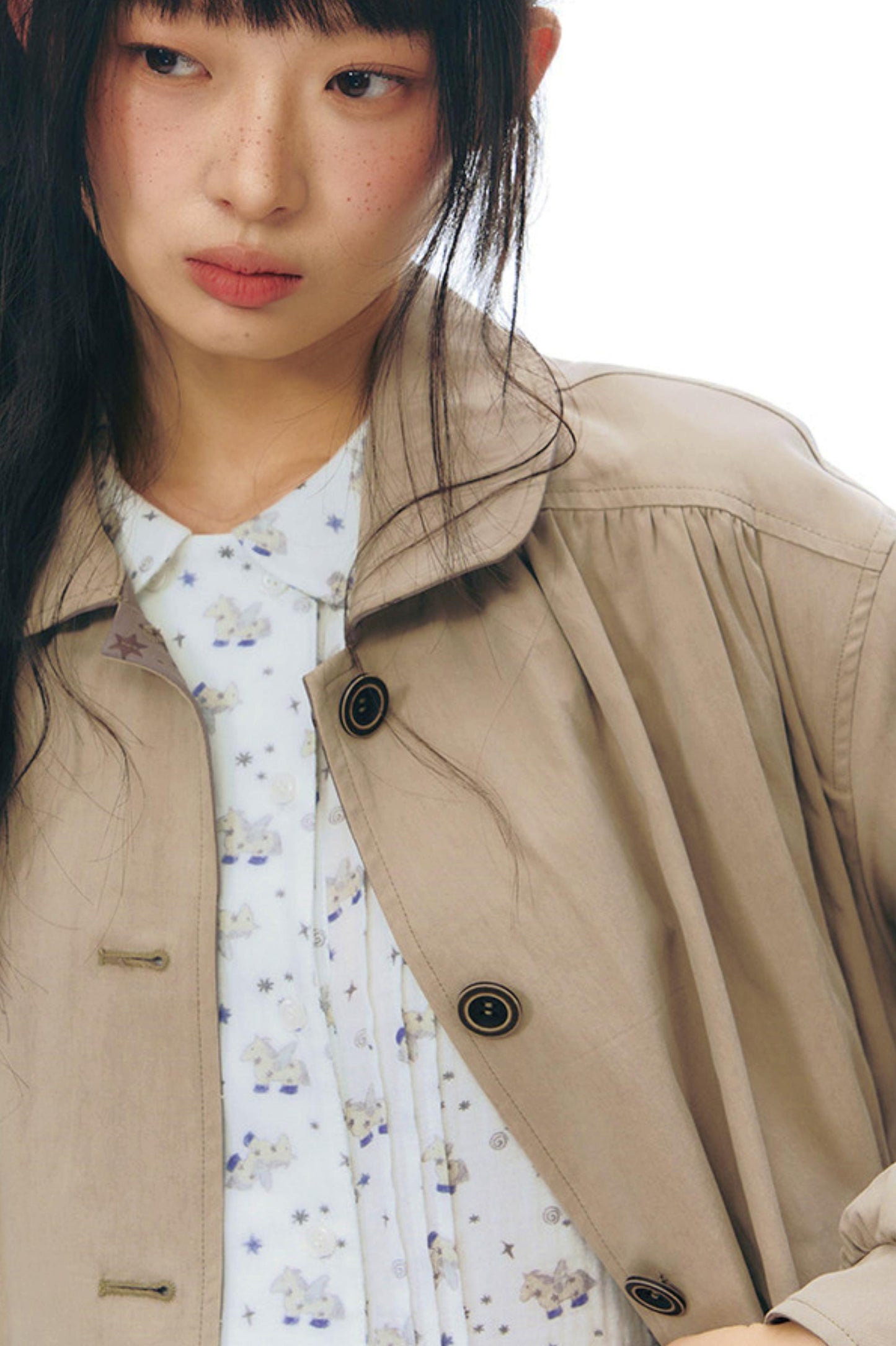 ダブルサイドドールカラーコート