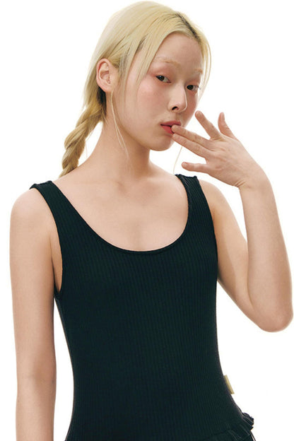 Robe chasuble en tulle Y2K