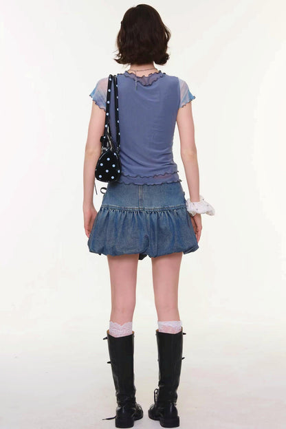 Rabbit Dream Cat Print Top
