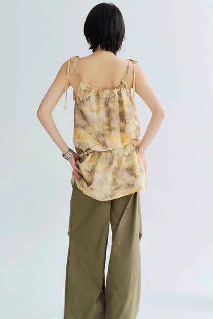 Tie-dye Butterfly Print Camisole