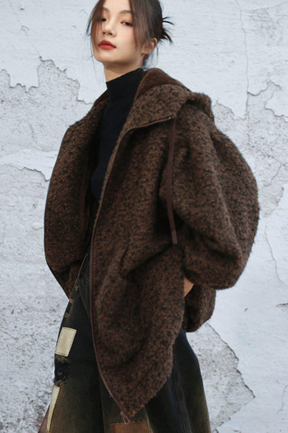 Popcorn lantern sleeve jacket