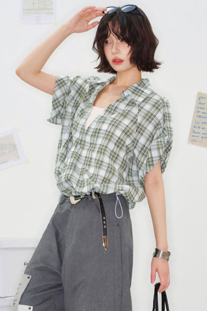 Retro Plaid Design Shirt