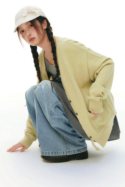 Cardigan in maglia con coulisse