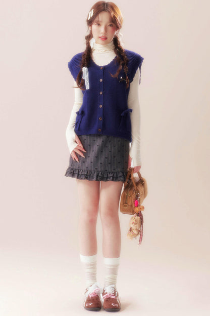 ムーンライトソングリボンニットベスト