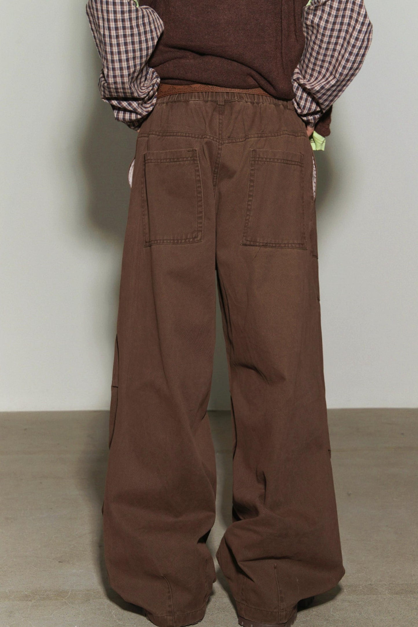 Vintage-gewaschene Plisseehose