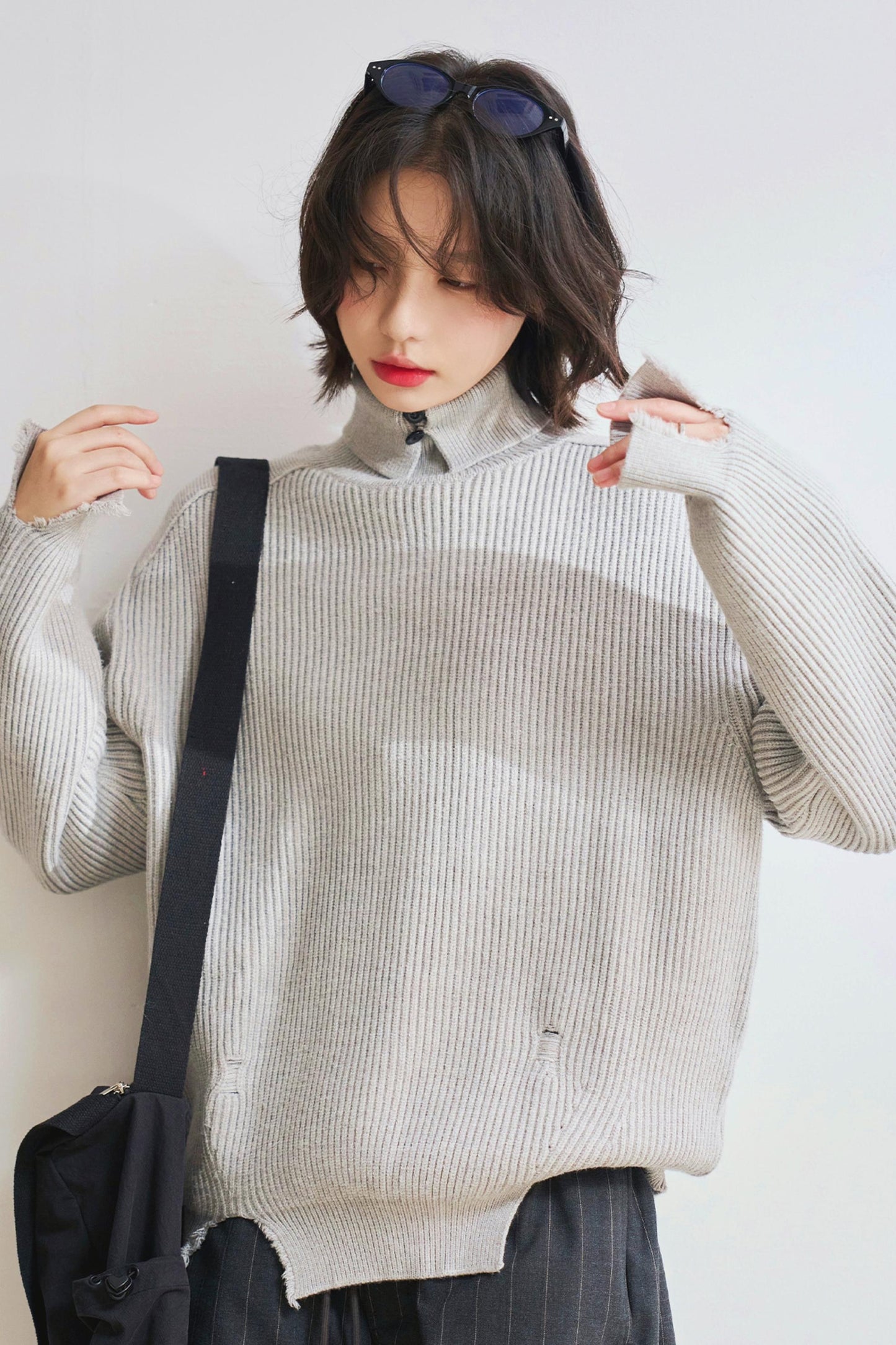 Basic Knit Turtleneck Sweater