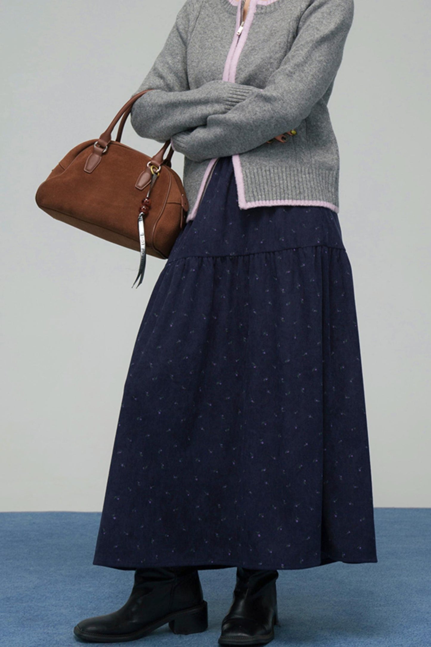 セリーングレーコントラストカーディガン