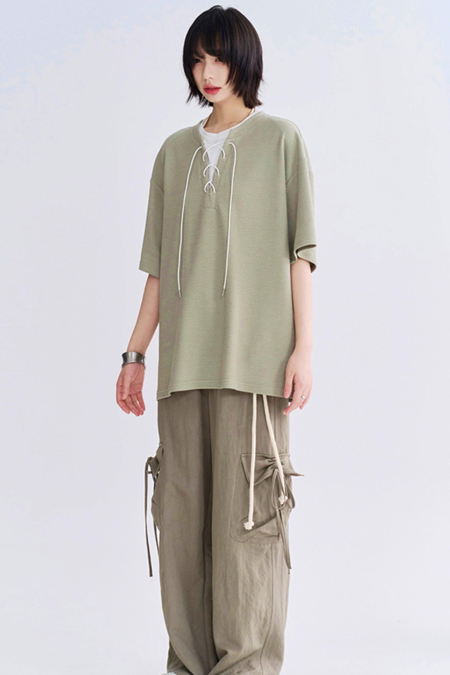 Gravity Faux Two Piece Contrast T-Shirt