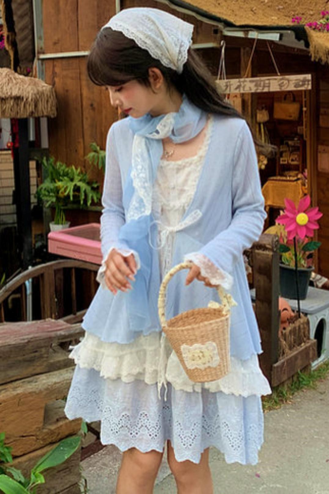 Spitzen-Patchwork-Kleid