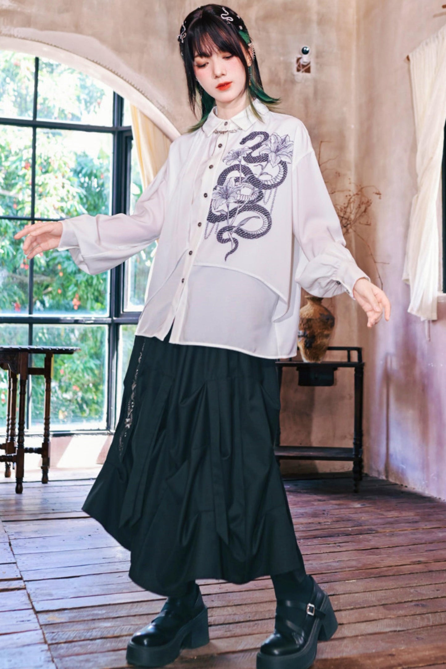 Dark Realm Chiffon Blouse
