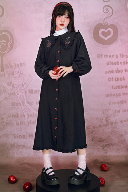 伊甸刺绣蕾丝连衣裙