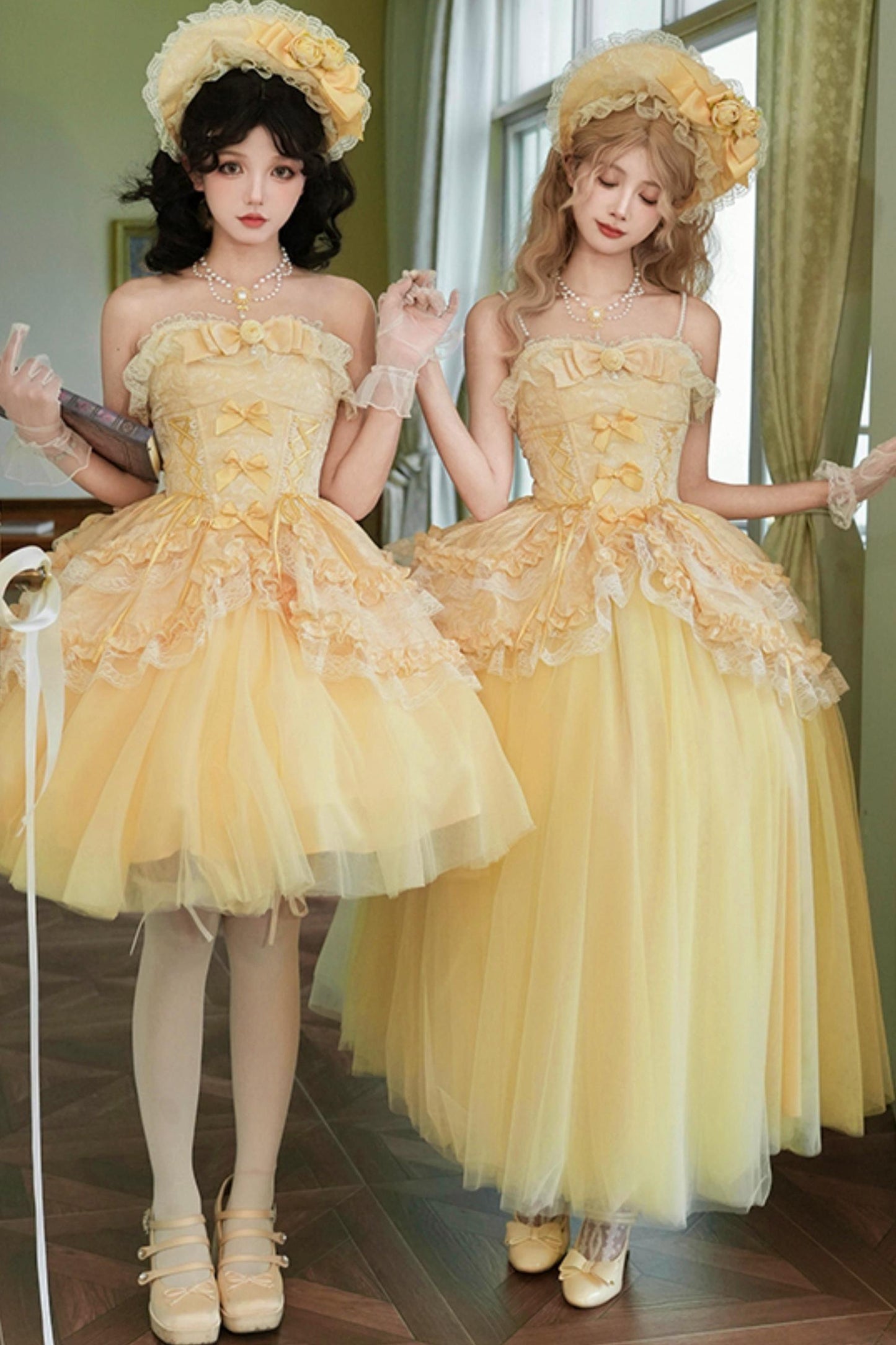 Flower Sweet Mesh Corset Lolita Setup