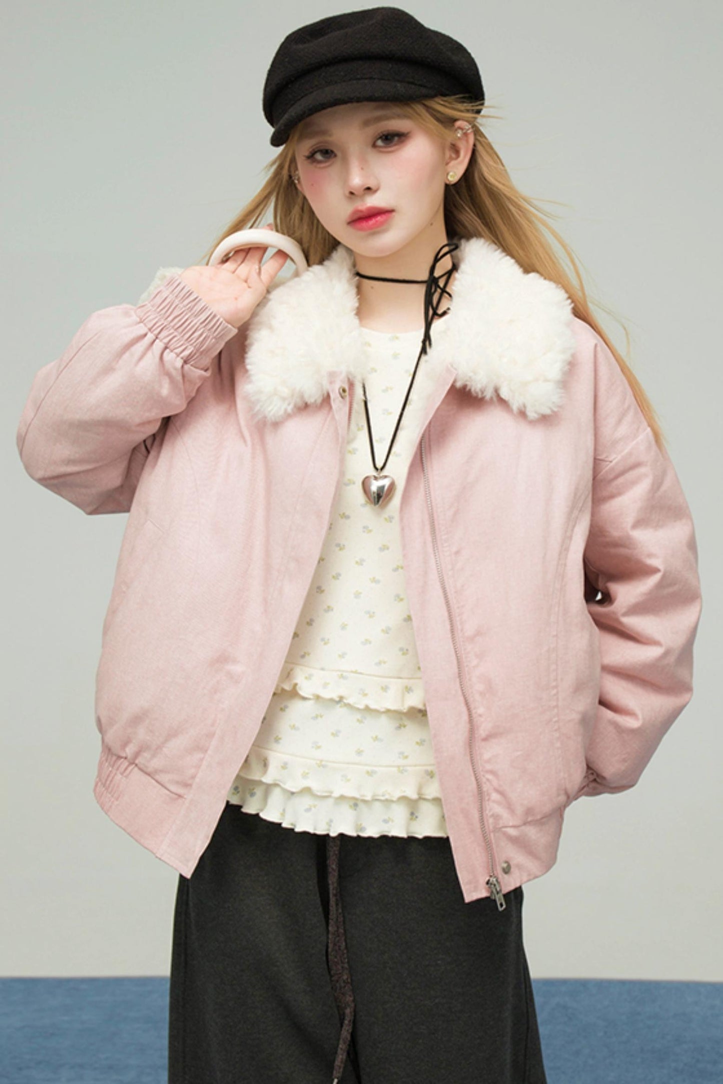 ギャラクシーグレーニットスウェットパンツ