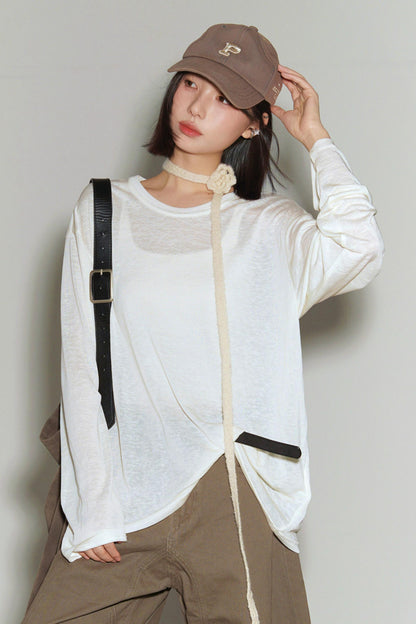 Cover-up Transparentes, lockeres Oberteil