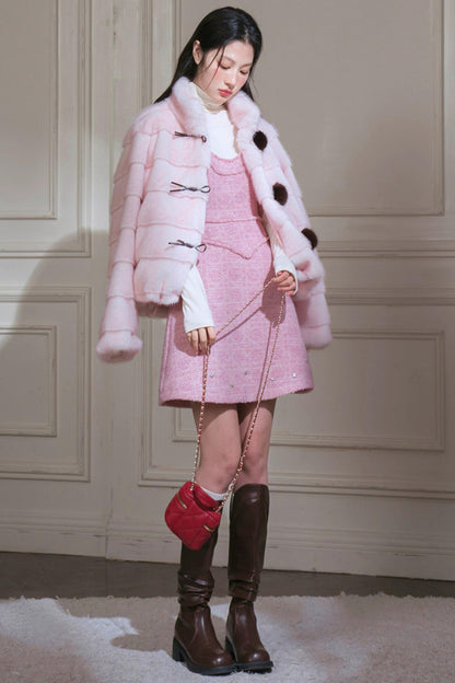 Sweetheart Glitter Tweed Dress