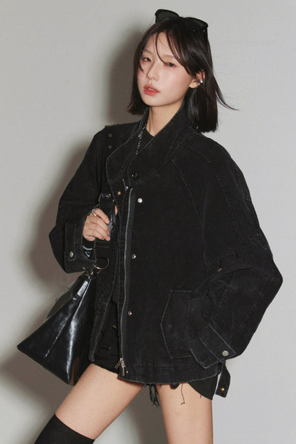 コーデュロイスタンドカラージャケット