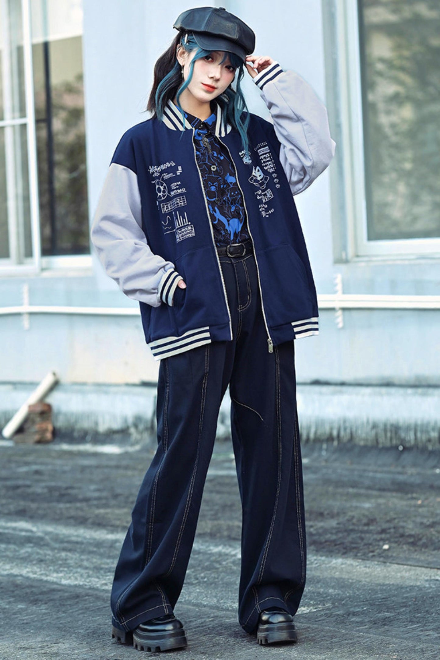 Stellar Meow Full Print Blouse