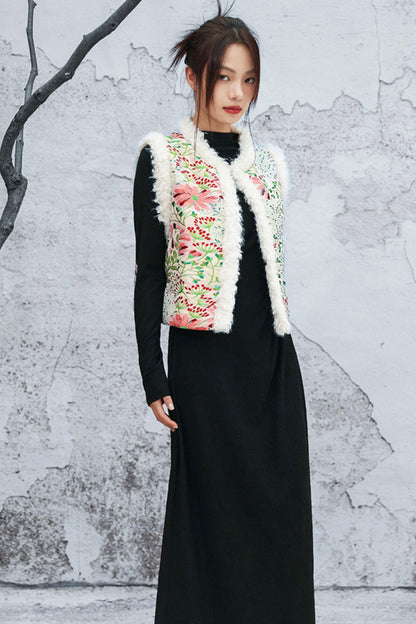 ブラックニットモードドレス