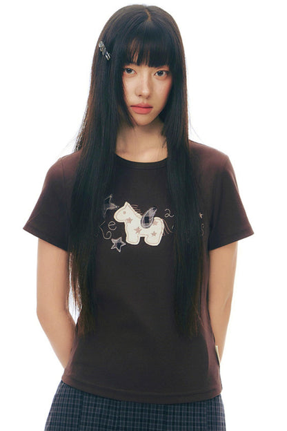 ポニーパッチデザイントップス