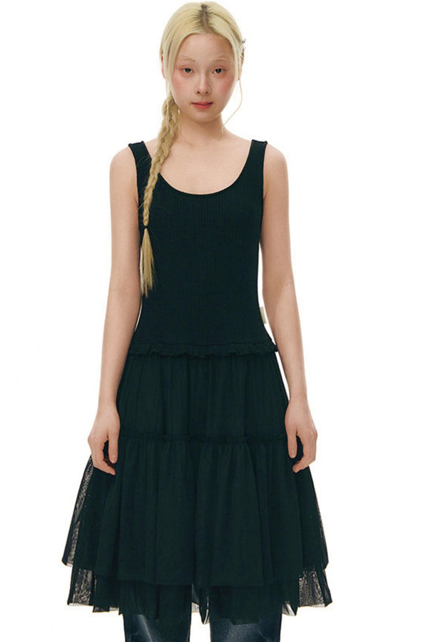 Y2K Tulle Vest Dress