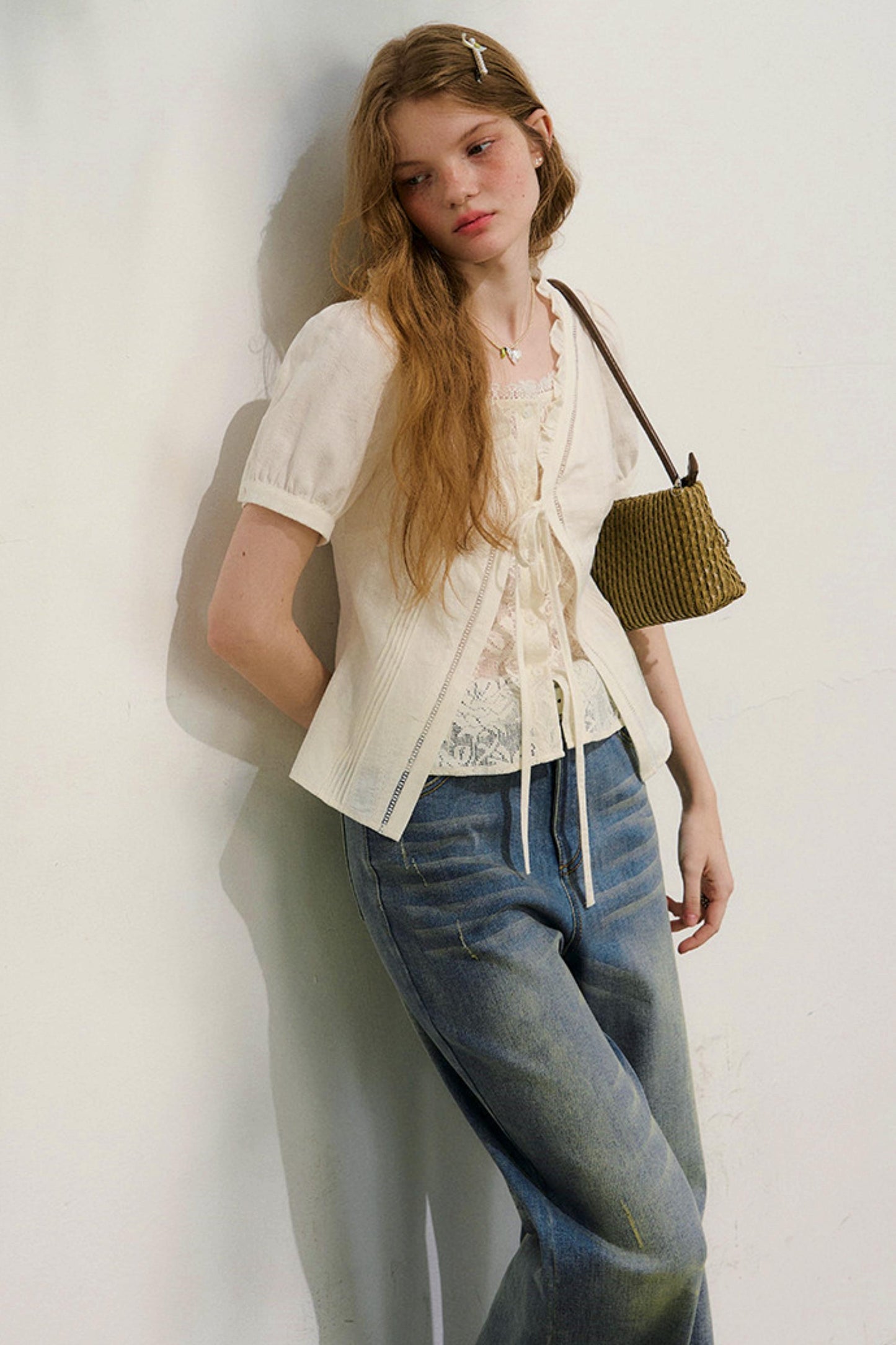 ルーズデニムパンツ