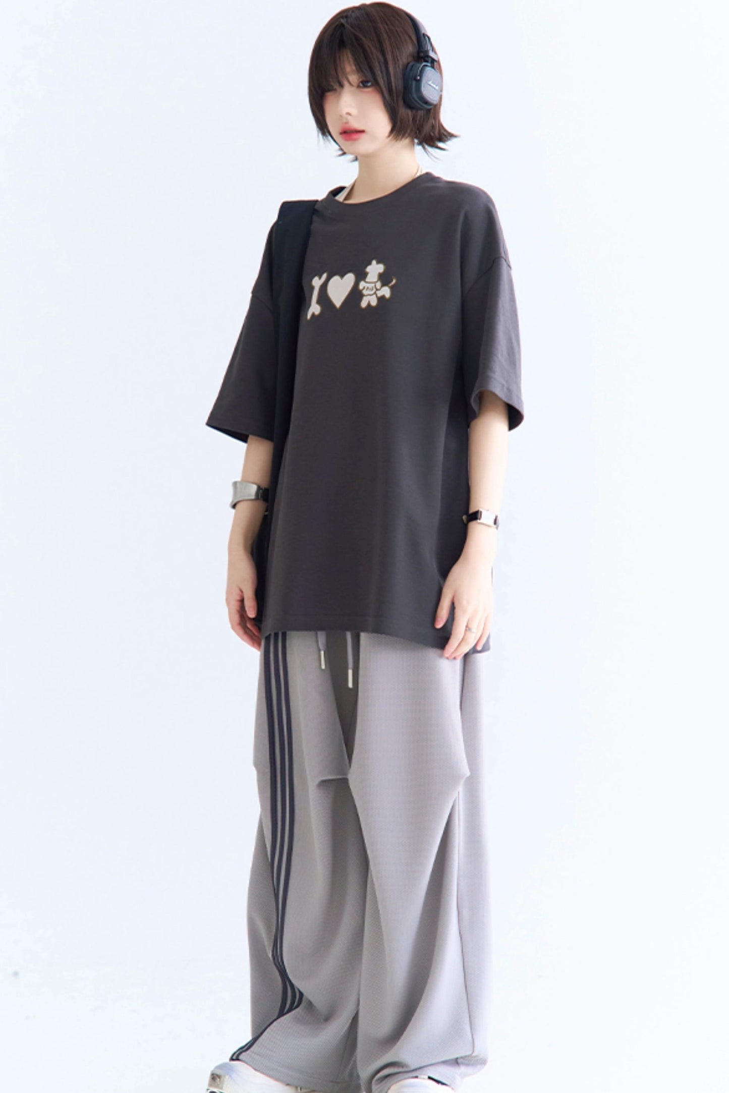 Embroidered Papi Crew Neck T-Shirt