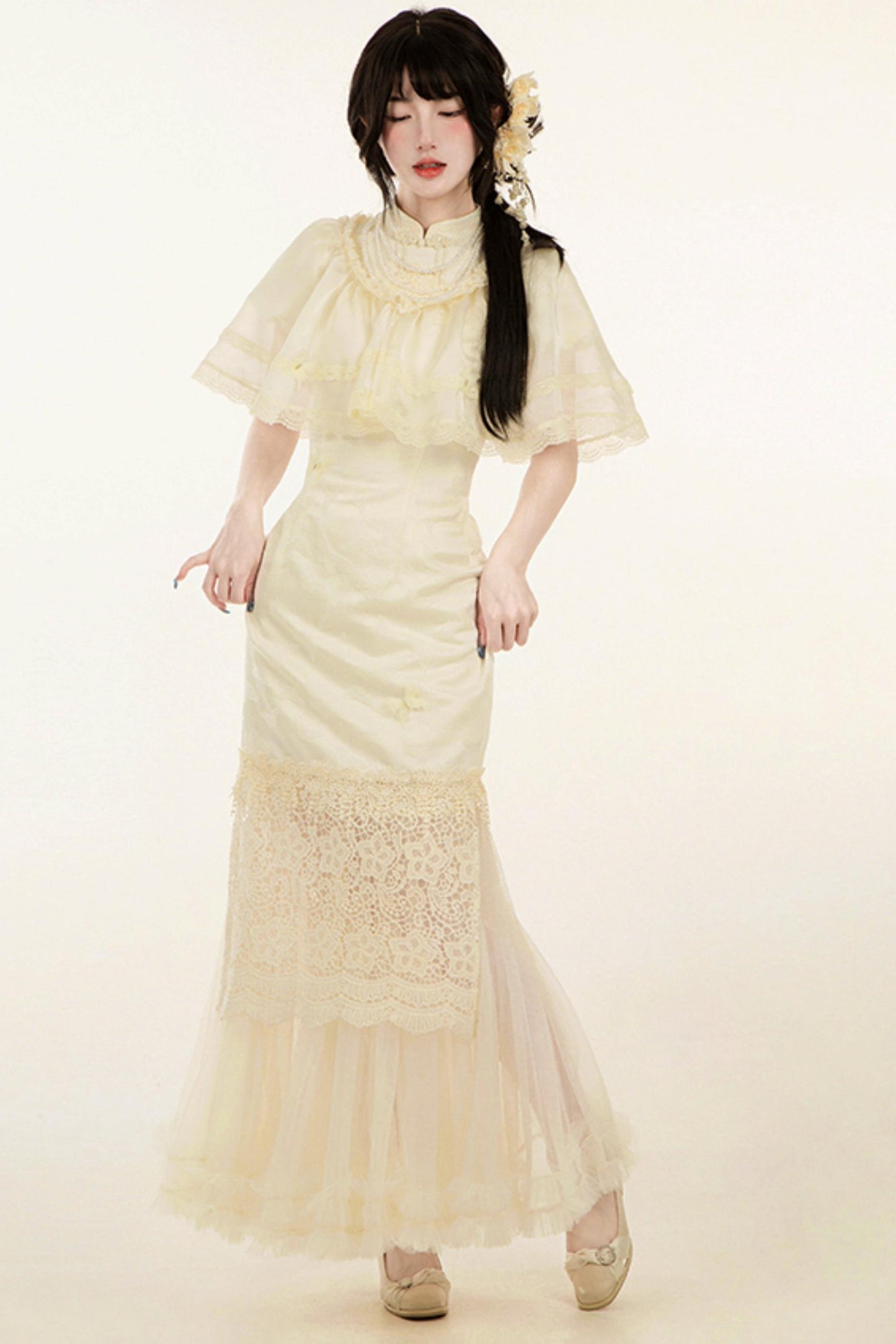 【予約商品】エレガントフィッシュテールロリータドレスセットアップ