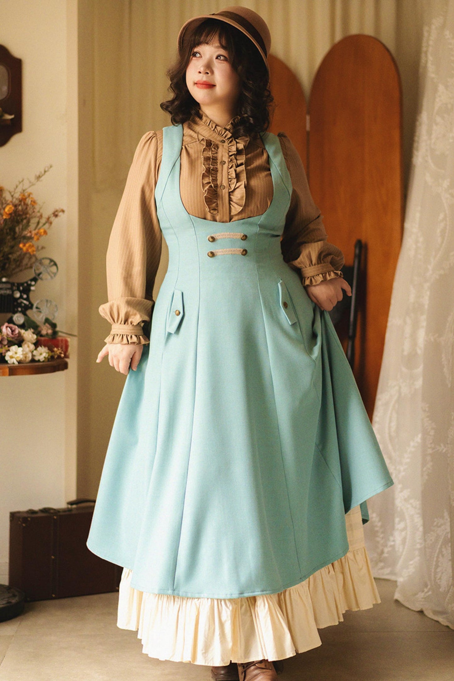 Length-Adjustable ♡ Cotton Ruffle Petticoat