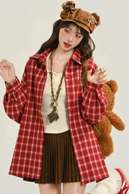 Plaid Winter Blouse