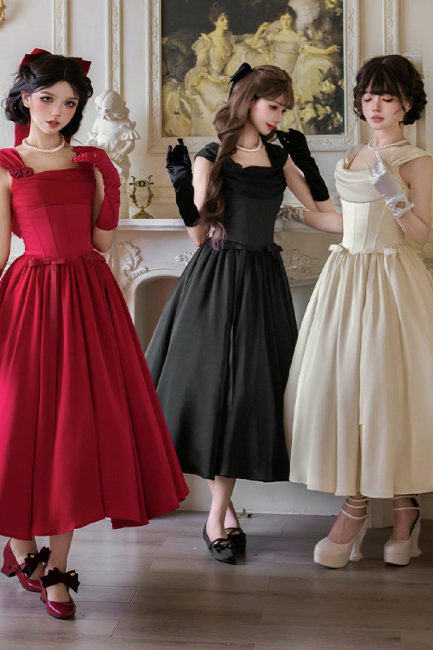 Retro Classic Waisted Dress + Accessories
