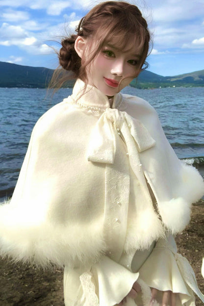 French Lace Waist Slimming Dress + Soft White Longline Croque