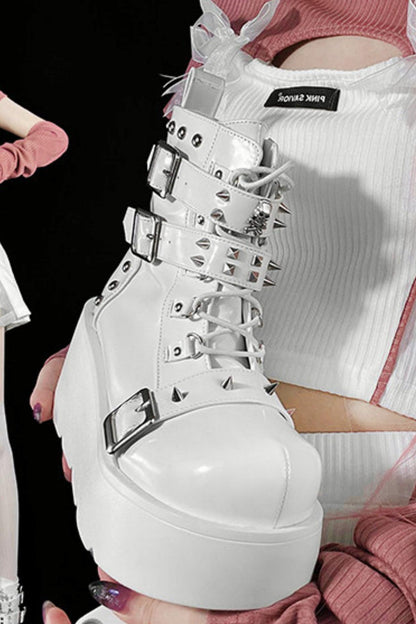 Punk Platform Biker Boots