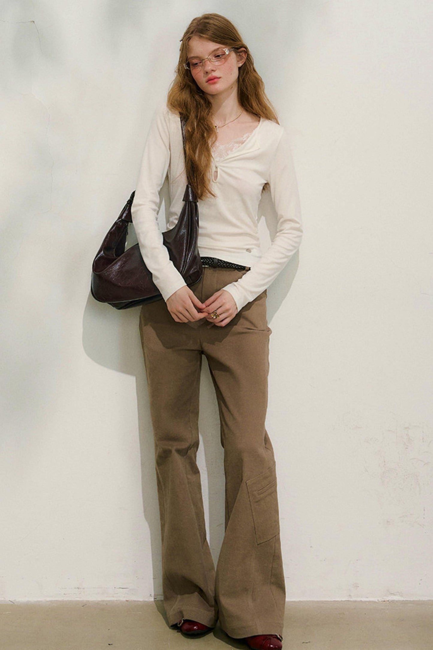 클라우드 씨더 레이스 패치워크 탑